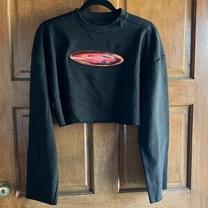 Black 741 women’s Cropped Sweatshirt